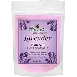VEDICAYURVEDA Bath Salt 500g | Lavender & Activating Blend | Aromatherapy Salt for Stress Relief, Muscle Pain, Detox & Skin Brightening | Clears Negative Energy | Foot Soak & Full Body Spa for Men & Women-picture-19