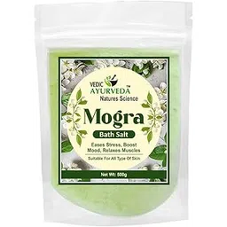 VEDICAYURVEDA Bath Salt 500g | mogra & Activating Blend | Aromatherapy Salt for Stress Relief, Muscle Pain, Detox & Skin Brightening | Clears Negative Energy | Foot Soak & Full Body Spa for Men & Women-picture-36