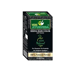 VEDICAYURVEDA Henna Chemical Free Hair Color - 100 g - Soft Black-picture-23