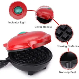 vedvit Electric Stainless Steel Non-stick Mini Waffle Maker Machine Waffle Maker image 4