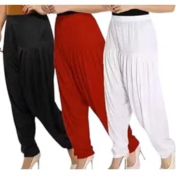 vee ess Ultra Soft Material-Viscose Rayon Solid_ Attractive Pleated_Pattern_Casual wear Patiala_Pants_for Womens_Set 3-picture-31