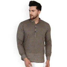 VEERA PARIDHAAN Abstract Printed Cotton Kurta-picture-33