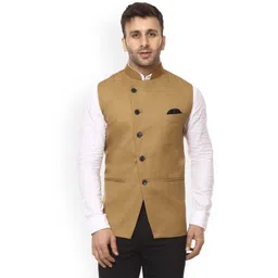 VEERA PARIDHAAN Chinese Collar Nehru Jackets-picture-16