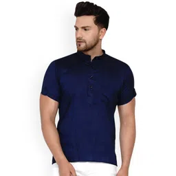 VEERA PARIDHAAN Mandarin Collar Straight Short Kurta-picture-18