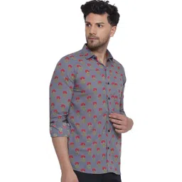 VEERA PARIDHAAN Men Floral Opaque Printed Casual Shirt image 3