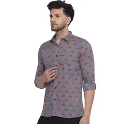 VEERA PARIDHAAN Men Floral Opaque Printed Casual Shirt image 4