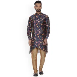 VEERA PARIDHAAN Men Floral Printed Regular Kurta with Churidar-picture-21