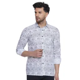VEERA PARIDHAAN Men Opaque Printed Casual Shirt-picture-41