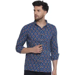 VEERA PARIDHAAN Men Opaque Printed Casual Shirt-picture-25