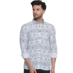 VEERA PARIDHAAN Men Opaque Printed Casual Shirt-picture-32
