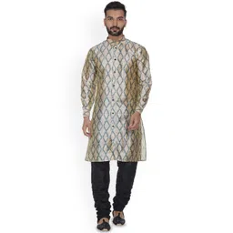 VEERA PARIDHAAN Men Printed Regular Kurta with Churidar-picture-39
