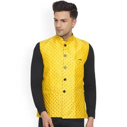 VEERA PARIDHAAN Printed BrocadeNehru Jacket-picture-16