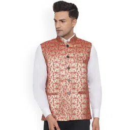 VEERA PARIDHAAN Printed Nehru Jacket-picture-23