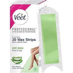 Veet Professional Waxing Strips Kit for Dry Skin, 20 Strips (Pack of 3) | Gel Wax Hair Removal for Women | Up to 28 Days of Smoothness | No Wax Heater or Wax Beans Required-picture-56