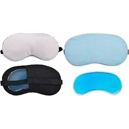 veeva beauty & fashion Soft Smooth Blindfold Sleeping Eye Mask with Cooling gel for couples men & women-picture-26