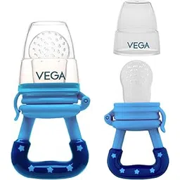 Vega Baby & Mom Silicone Fresh Fruit Feeder (Nibbler)-Blue | BPA Free| Fresh Fruit Nibbler | Enables Self Feeding in Babies, (VBWA3-02)-picture-21