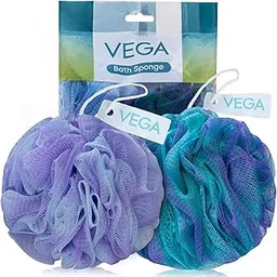 Vega Duo Splash Bath Sponge Bath Loofah for Men & Women | Soft Exfoliating Body Scrubber | Gentle Shower Pouf Sponge for Dead Skin Removal & Smooth Skin | Premium Bath Loofah Pack of 2 (BA-3/37)-picture-32