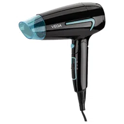 VEGA U Style Hair Dryer with 3 Heat Settings & Cool Shot (Foldable Handle, Black and Blue)-picture-24