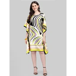 VEGAL Women Digitally Printed Kimono Sleeve Kaftan Dress-picture-32