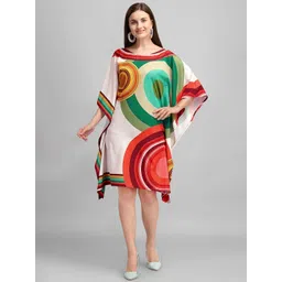 VEGAL Women Geometric Digital Printed Knee Length Kaftan Dress-picture-33