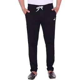 VEGO Men's Regular Fit Pure Cotton Black Plus Size Lower/Track Pants-picture-55