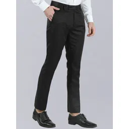 VEI SASTRE Men Mid-Raise Flat Front Smart Slim Fit Formal Trousers image 1