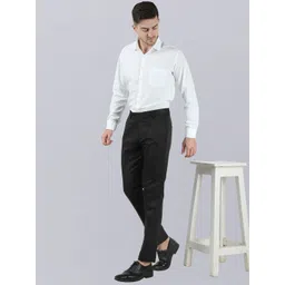 VEI SASTRE Men Mid-Raise Flat Front Smart Slim Fit Formal Trousers image 4