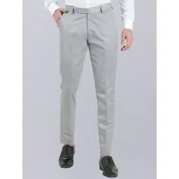 VEI SASTRE Men Smart Slim Fit Formal Mid-Rise Trousers-picture-29