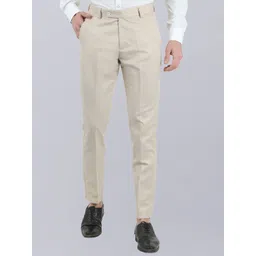 VEI SASTRE Men Smart Slim Fit Formal Mid-Rise Trousers-picture-11