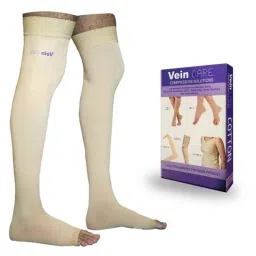 Vein Care VCCSAK0BEXS Cotton Beige Above Knee Compression Stocking for Varicose Vein &a; DVT, Size: XS-picture-30