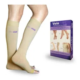 Vein Care VCCSBK0BEXXXL Cotton Beige Below Knee Compression Stocking for Varicose Vein &a; DVT, Size: XXXL-picture-40