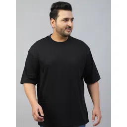 VEIRDO Men Drop-Shoulder Sleeves Pure Cotton T-shirt-picture-12