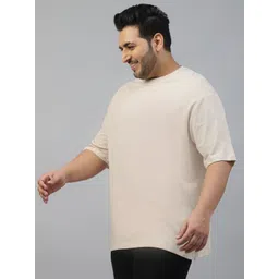 VEIRDO Men Drop-Shoulder Sleeves Pure Cotton T-shirt image 4
