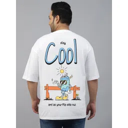 VEIRDO Men Graphic Printed Round Neck Pure Cotton Relaxed Fit T-shirt-picture-45