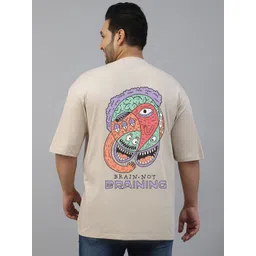 VEIRDO Men Plus Size Graphic Printed Round Neck Pure Cotton T-shirt-picture-22