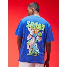 VEIRDO Men Printed Drop-Shoulder Sleeves Pure Cotton Applique T-shirt-picture-35