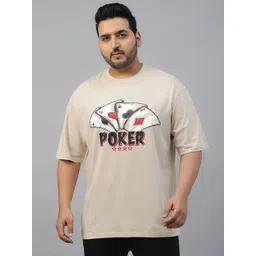 VEIRDO Men Printed Drop-Shoulder Sleeves Pure Cotton T-shirt-picture-26