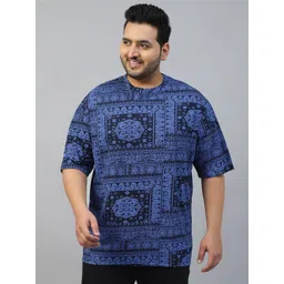 VEIRDO Men Printed Drop-Shoulder Sleeves Pure Cotton T-shirt-picture-17