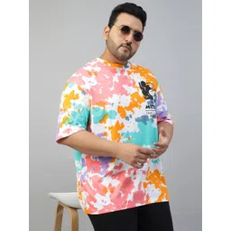 VEIRDO Men Printed Drop-Shoulder Sleeves Pure Cotton T-shirt-picture-23