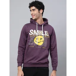 VEIRDO Men Purple Printed Hooded Sweatshirt-picture-27
