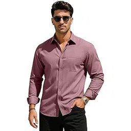 veirdo Men’s Pure Cotton Regular Fit Casual Shirt with Full Sleeves & Chest Pocket | Stylish Button-Down for Office, Party Sizes: S to 2XL-picture-39