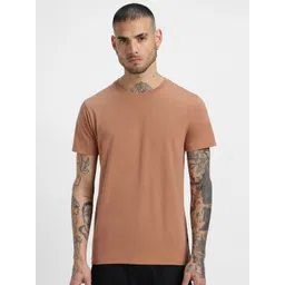 VEIRDO Round Neck Pure Cotton T-shirt-picture-36