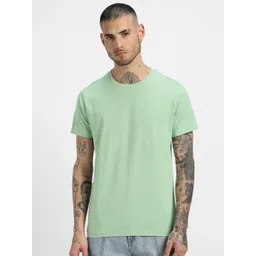 VEIRDO Round Neck Short Sleeves Pure Cotton T-shirt-picture-26