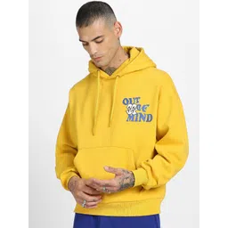 VEIRDO Typography Printed Hooded Pullover Oversized Fleece Sweatshirt-picture-19