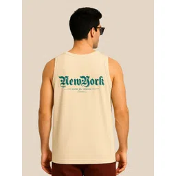 VEIRDO Typography Printed Pure Cotton Oversized Basic InnerVest-picture-22
