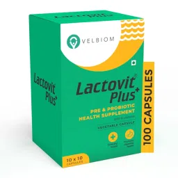 Velbiom Lactovit Plus | Helps Alleviate Antibiotic Side Effects | Specially Made For Indians, 100% Natural & Safe | Gut Health | Clinically Tested | Probiotics For Men And Women |100 Capsules-picture-24