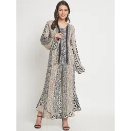 VELDRESS Floral Printed Flared Top With Palazzos Co-Ords-picture-33