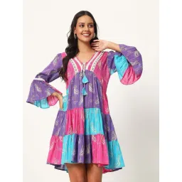 Veldress Multicolored Printed A-Line Dress-picture-24