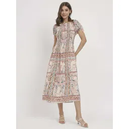 Veldress Multicolored Printed A-Line Dress-picture-20