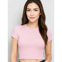 Velintis Women Ribbed Round Neck Tank Crop Top-picture-23